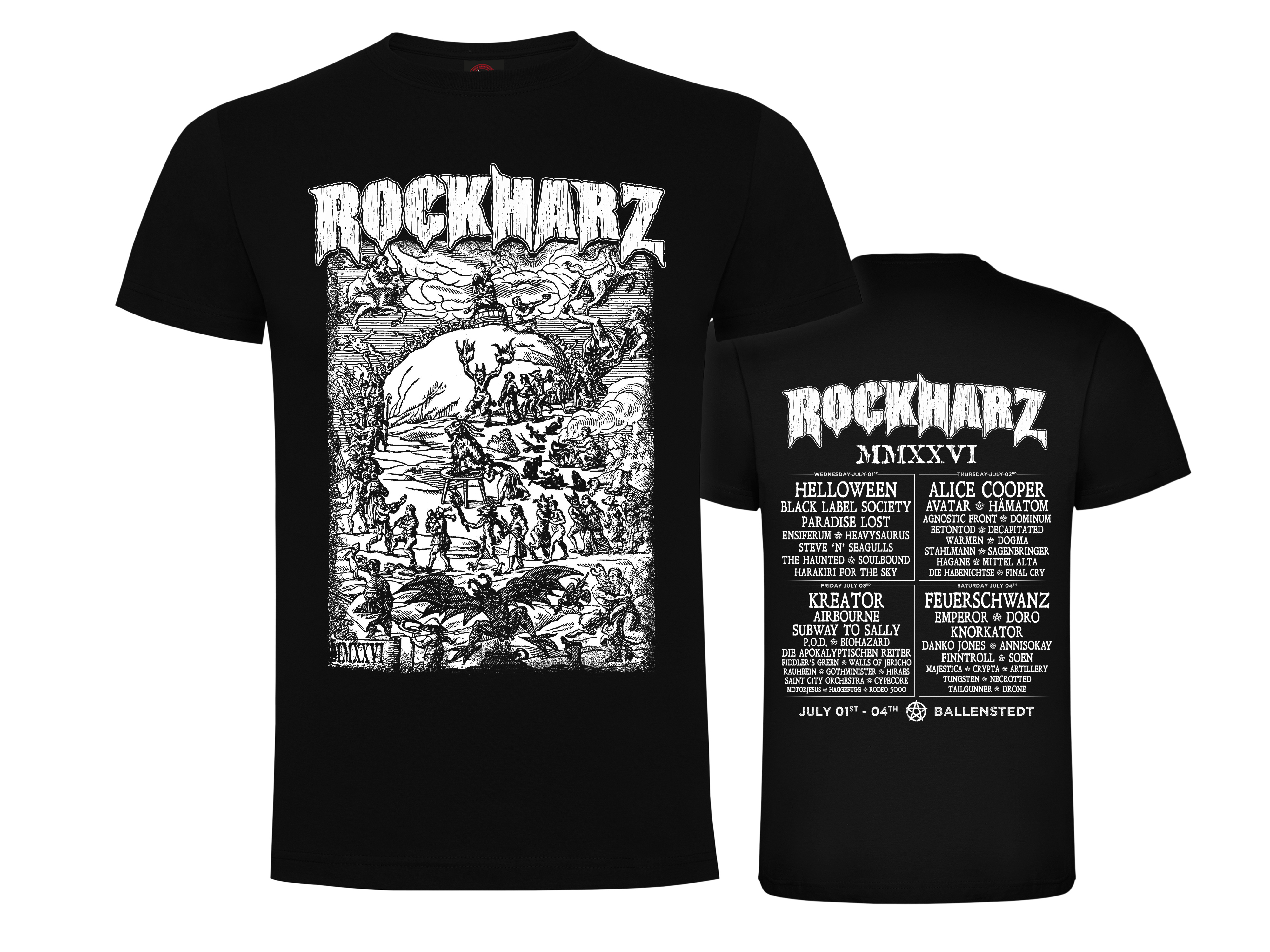 ROCKHARZ 2026 "BLOKS BERGS VERRICHTUNG" T-SHIRT