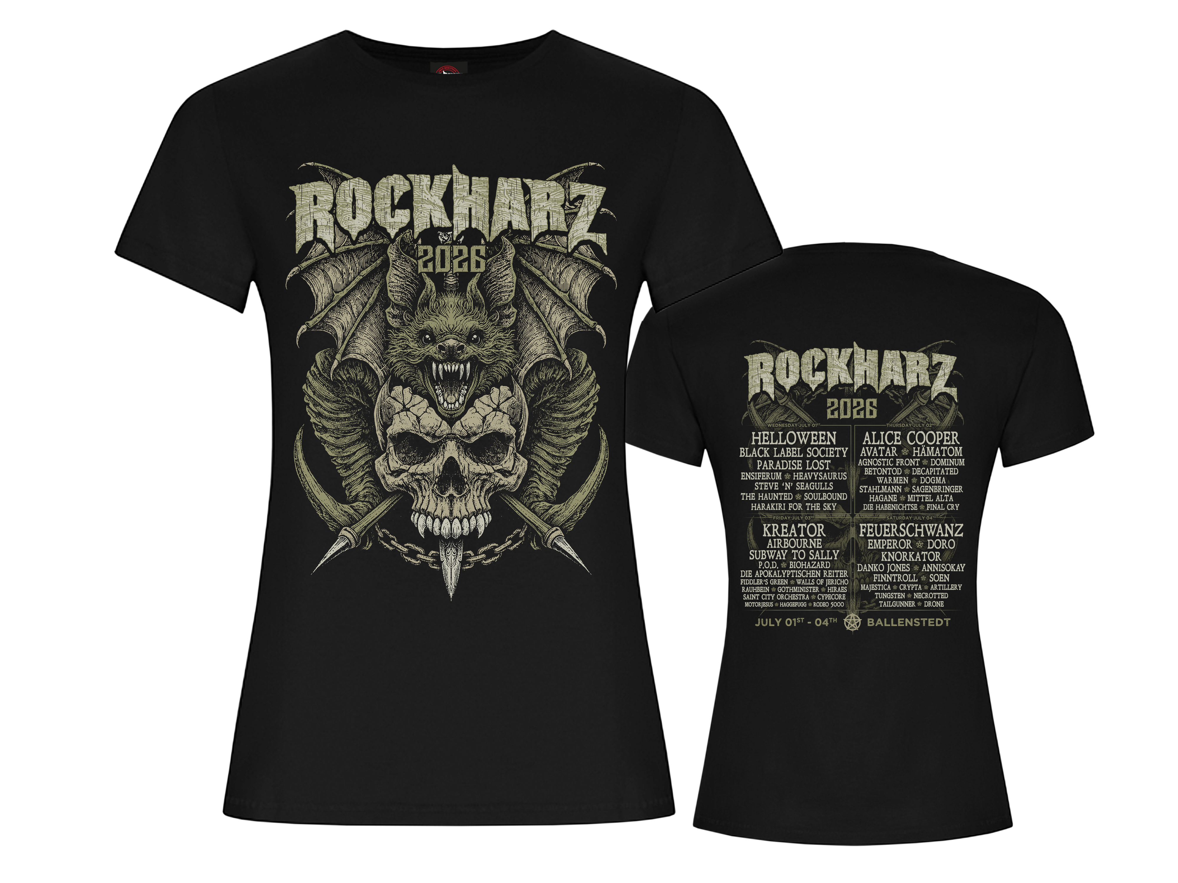 ROCKHARZ 2026 "THE BAT" DAMEN SHIRT